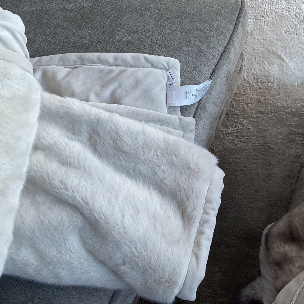 Pottery barn rabbit Faux Fur Throw